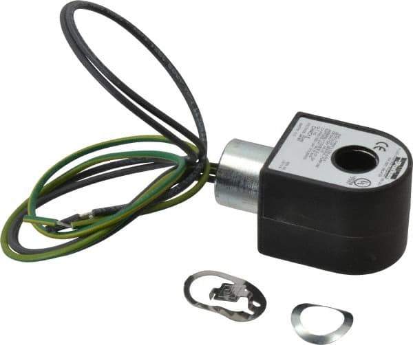 Parker - 240 Volt, 18 Coil Lead Length, Class H, Solenoid Coil - 11.0 Watt, NEMA 4X Enclosure, Use with Parker Skinner Gold Ring Series Valves - Exact Industrial Supply