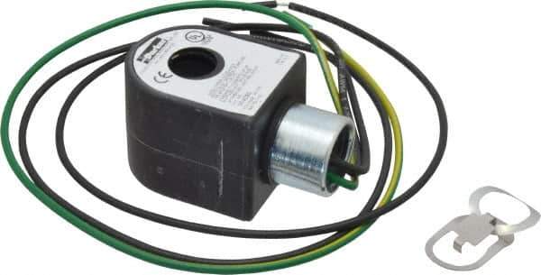 Parker - 24 Volt, 18 Coil Lead Length, Class F, Solenoid Coil - 11.5 Watt, NEMA 4X Enclosure, Use with Parker Skinner Gold Ring Series Valves - Exact Industrial Supply