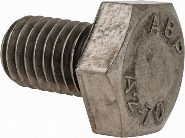 Value Collection - M10x1.50mm Metric Coarse, 16mm Length Under Head Hex Head Cap Screw - Fully Threaded, Grade 18-8 & Austenitic A2 Stainless Steel, 17mm Hex - Exact Industrial Supply