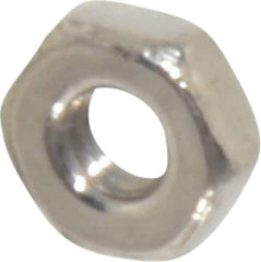 Value Collection - M2.5x0.45 Stainless Steel Right Hand Hex Nut - 4mm Across Flats, 1.6mm High, Uncoated - Exact Industrial Supply