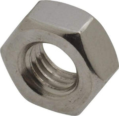 Value Collection - M10x1.50 Stainless Steel Right Hand Hex Nut - 17mm Across Flats, 8mm High, Uncoated - Exact Industrial Supply