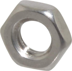 Value Collection - M6x1.00 Metric Coarse Stainless Steel Right Hand Hex Jam Nut - 10mm Across Flats, 3.2mm High, Uncoated - Exact Industrial Supply