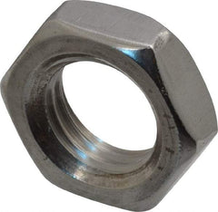 Value Collection - M20x2.50 Metric Coarse Stainless Steel Right Hand Hex Jam Nut - 30mm Across Flats, 10mm High, Uncoated - Exact Industrial Supply