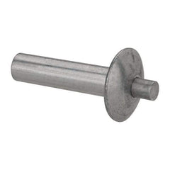 Made in USA - Brazier Head Aluminum Alloy Drive Blind Rivet - Aluminum Alloy Mandrel, 0.828" to 7/8" Grip, 5/8" Head Diam, 0.266" to 0.281" Hole Diam, 1.031" Length Under Head, 1/4" Body Diam - Exact Industrial Supply