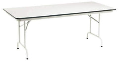 ALERA - 72" Long x 30" Wide x 29" High Stationary Rectangular Folding Table - Light Gray, High Pressure Laminate - Exact Industrial Supply