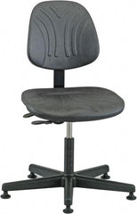 Bevco - 15 to 20" High Adjustable Chair - 23" Wide x 23" Deep, Polyurethane Seat, Black - Exact Industrial Supply