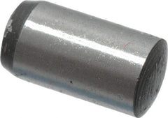 Value Collection - 4mm Diam x 8mm Pin Length Grade 8 Alloy Steel Precision Dowel Pin - Bright Finish, 1 Rounded End - Exact Industrial Supply