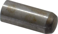 Value Collection - 4mm Diam x 10mm Pin Length Grade 8 Alloy Steel Precision Dowel Pin - Bright Finish, 1 Rounded End - Exact Industrial Supply