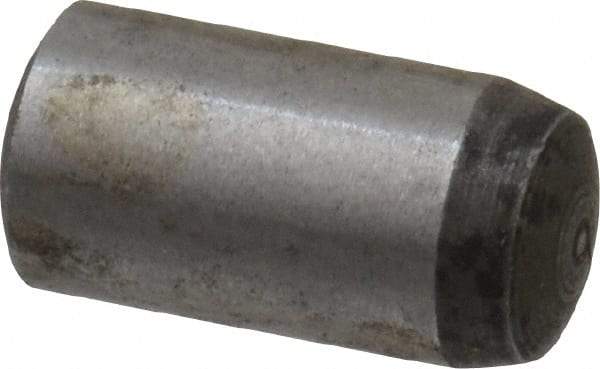 Value Collection - 5mm Diam x 10mm Pin Length Grade 8 Alloy Steel Precision Dowel Pin - Bright Finish, 1 Rounded End - Exact Industrial Supply