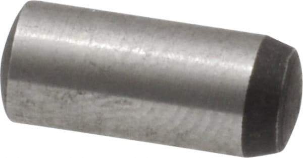 Value Collection - 5mm Diam x 12mm Pin Length Grade 8 Alloy Steel Precision Dowel Pin - Bright Finish, 1 Rounded End - Exact Industrial Supply