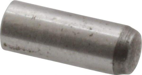 Value Collection - 5mm Diam x 14mm Pin Length Grade 8 Alloy Steel Precision Dowel Pin - Bright Finish, 1 Rounded End - Exact Industrial Supply