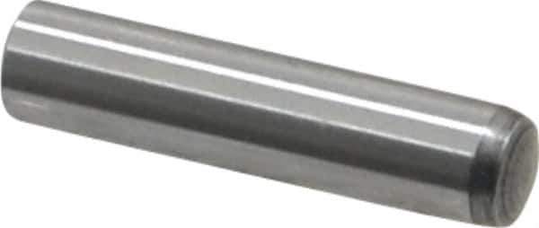Value Collection - 5mm Diam x 22mm Pin Length Grade 8 Alloy Steel Precision Dowel Pin - Bright Finish, 1 Rounded End - Exact Industrial Supply