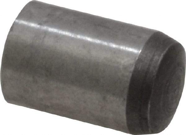 Value Collection - 6mm Diam x 10mm Pin Length Grade 8 Alloy Steel Precision Dowel Pin - Bright Finish, 1 Rounded End - Exact Industrial Supply