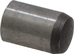 Value Collection - 6mm Diam x 10mm Pin Length Grade 8 Alloy Steel Precision Dowel Pin - Bright Finish, 1 Rounded End - Exact Industrial Supply