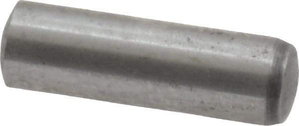 Value Collection - 6mm Diam x 20mm Pin Length Grade 8 Alloy Steel Precision Dowel Pin - Bright Finish, 1 Rounded End - Exact Industrial Supply
