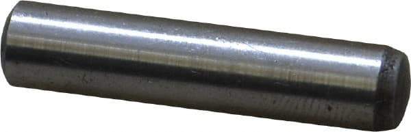 Value Collection - 6mm Diam x 28mm Pin Length Grade 8 Alloy Steel Precision Dowel Pin - Bright Finish, 1 Rounded End - Exact Industrial Supply