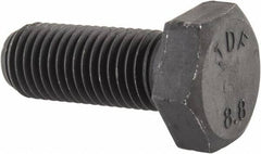 Value Collection - M12x1.50mm Metric Fine, 30mm Length Under Head Hex Head Cap Screw - Fully Threaded, Grade 8.8 Steel, Uncoated, 19mm Hex - Exact Industrial Supply