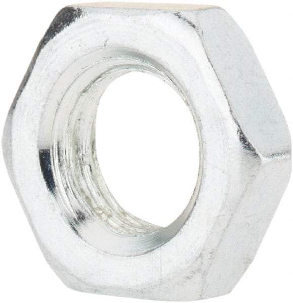 Value Collection - M12x1.75 Steel Right Hand Hex Jam Nut - 19mm Across Flats, 6mm High, Zinc-Plated Finish - Exact Industrial Supply