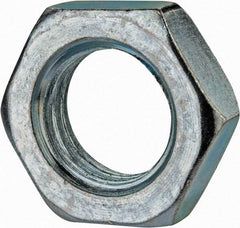 Value Collection - M24x3.00 Steel Right Hand Hex Jam Nut - 36mm Across Flats, 12mm High, Zinc-Plated Finish - Exact Industrial Supply