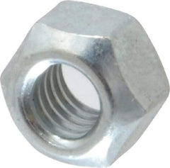 Value Collection - M8x1.25 Metric Coarse Grade 8 Hex Lock Nut with Distorted Thread - 7mm High, Zinc-Plated Finish - Exact Industrial Supply