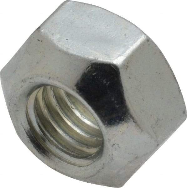 Value Collection - M10x0.15 Grade 8 Hex Lock Nut with Distorted Thread - 9mm High, Zinc-Plated Finish - Exact Industrial Supply