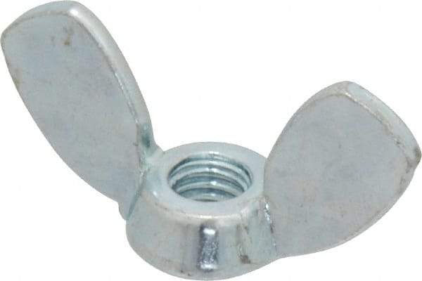 Value Collection - M6x1.00, Zinc Plated, Iron Standard Wing Nut - 2.7mm Wing Span, 15mm Wing Span - Exact Industrial Supply