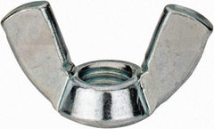 Value Collection - M10x1.50, Zinc Plated, Iron Standard Wing Nut - 4.6mm Wing Span, 23mm Wing Span - Exact Industrial Supply