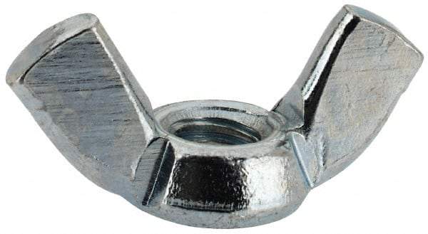 Value Collection - M5x0.80, Zinc Plated, Iron Standard Wing Nut - 2.3mm Wing Span, 11mm Wing Span - Exact Industrial Supply