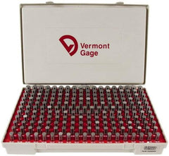 Vermont Gage - 200 Piece, 10.01-13.99 mm Diameter Plug and Pin Gage Set - Plus 0.01 mm Tolerance, Class ZZ - Exact Industrial Supply