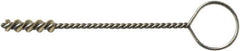 Weiler - 6.6mm Diam Helical Nylon Tube Brush - Single Spiral, 0.012" Filament Diam, 1" Brush Length, 5" OAL, 0.115" Diam Galvanized Steel Shank - Exact Industrial Supply
