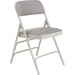 NPS - Folding Chairs Pad Type: Folding Chair w/Fabric Padded Seat Material: Steel - Exact Industrial Supply