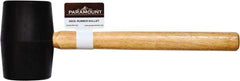 Paramount - 2 Lb Head Rubber Mallet - 15-13/32" OAL, Wood Handle - Exact Industrial Supply