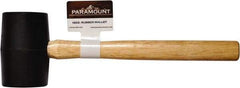 Paramount - 1 Lb Head Rubber Mallet - 12-15/16" OAL, Wood Handle - Exact Industrial Supply