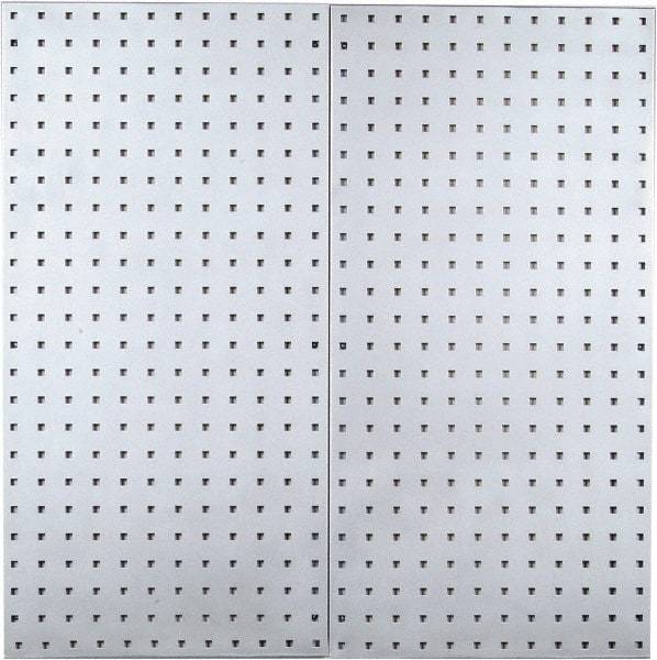 Triton - 18" Wide x 36" High Peg Board Storage Board - 2 Panels, Stainless Steel, Silver - Exact Industrial Supply