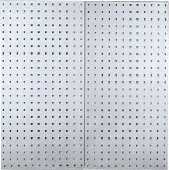 Triton - 18" Wide x 36" High Peg Board Storage Board - 2 Panels, Stainless Steel, Silver - Exact Industrial Supply