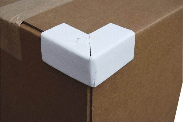 Vestil - 2" Long x 1-1/2" Wide x 1-1/2" High x 1/16" Thick Corner - White, Cardboard Box - Exact Industrial Supply
