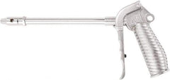 Value Collection - 230 Max psi High Flow Safety Nozzle High Flow Safety Air Gun - 1/4 NPT Inlet, 12" Tube Length, Chrome Plated Aluminum - Exact Industrial Supply