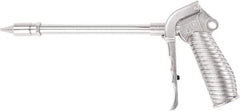 Value Collection - 230 Max psi Quiet Safety Nozzle Pistol Grip Blow Gun - 1/4 NPT Inlet, 6" Tube Length, Chrome Plated Aluminum - Exact Industrial Supply
