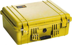 Pelican Products, Inc. - 17-13/64" Wide x 8-13/32" High, Clamshell Hard Case - Yellow, Polyethylene - Exact Industrial Supply