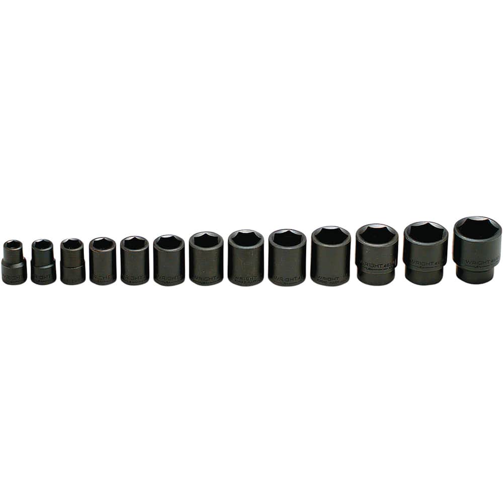 Wright Tool & Forge - 13 Pc 1/2" Drive Impact Socket Set - Exact Industrial Supply