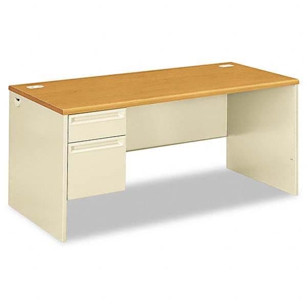 Hon - Office Desks Type: Single Pedestal w/Left Hand Return Center Draw: No - Exact Industrial Supply