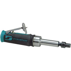 Dynabrade - 1/4" Collet, Straight Handle, Air Extended Length Die Grinder - 25,000 RPM, Front Exhaust, 20 CFM, 0.4 hp, 90 psi, 1/4" Inlet - Exact Industrial Supply