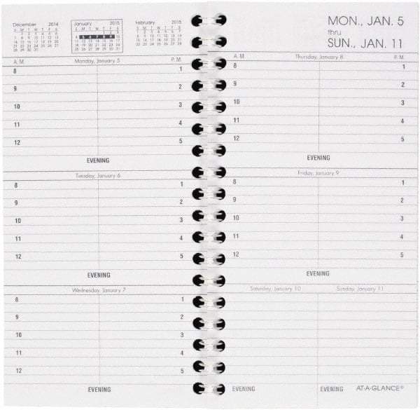 AT-A-GLANCE - 485 Sheet, 3-1/4 x 6-1/4", Weekly Appointment Refill - White - Exact Industrial Supply