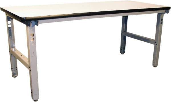 Proline - 72 Wide x 36" Deep x 36" High, Static Dissipative Workbench - Adjustable Height Legs, Gray - Exact Industrial Supply