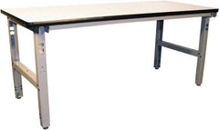 Proline - 72 Wide x 30" Deep x 36" High, Static Dissipative Workbench - Adjustable Height Legs, Gray - Exact Industrial Supply