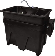 Graymills - Free Standing Water-Based Parts Washer - 30 Gal Max Operating Capacity, HDPE Tank, 43" Long - Exact Industrial Supply