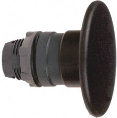 Schneider Electric - 22mm Mount Hole, Extended Mushroom Head, Pushbutton Switch Only - Round, Black Pushbutton, Nonilluminated, Momentary (MO) - Exact Industrial Supply