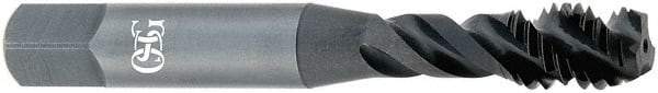 OSG - 3/8-24 UNF 3 Flute Modified Bottoming Spiral Flute Tap - Vanadium High Speed Steel, Bright Finish, 2-15/16" OAL, Right Hand Flute, Right Hand Thread, H2, Series 290 - Exact Industrial Supply