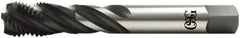 OSG - M33x3.50 Metric Coarse 5 Flute Modified Bottoming Spiral Flute Tap - Vanadium High Speed Steel, Oxide Finish, Right Hand Flute, Right Hand Thread, D10, Series 13117 - Exact Industrial Supply