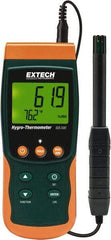 Extech - 32 to 122°F, 5 to 95% Humidity Range, Thermo-Hygrometer - 3% Relative Humidity Accuracy - Exact Industrial Supply
